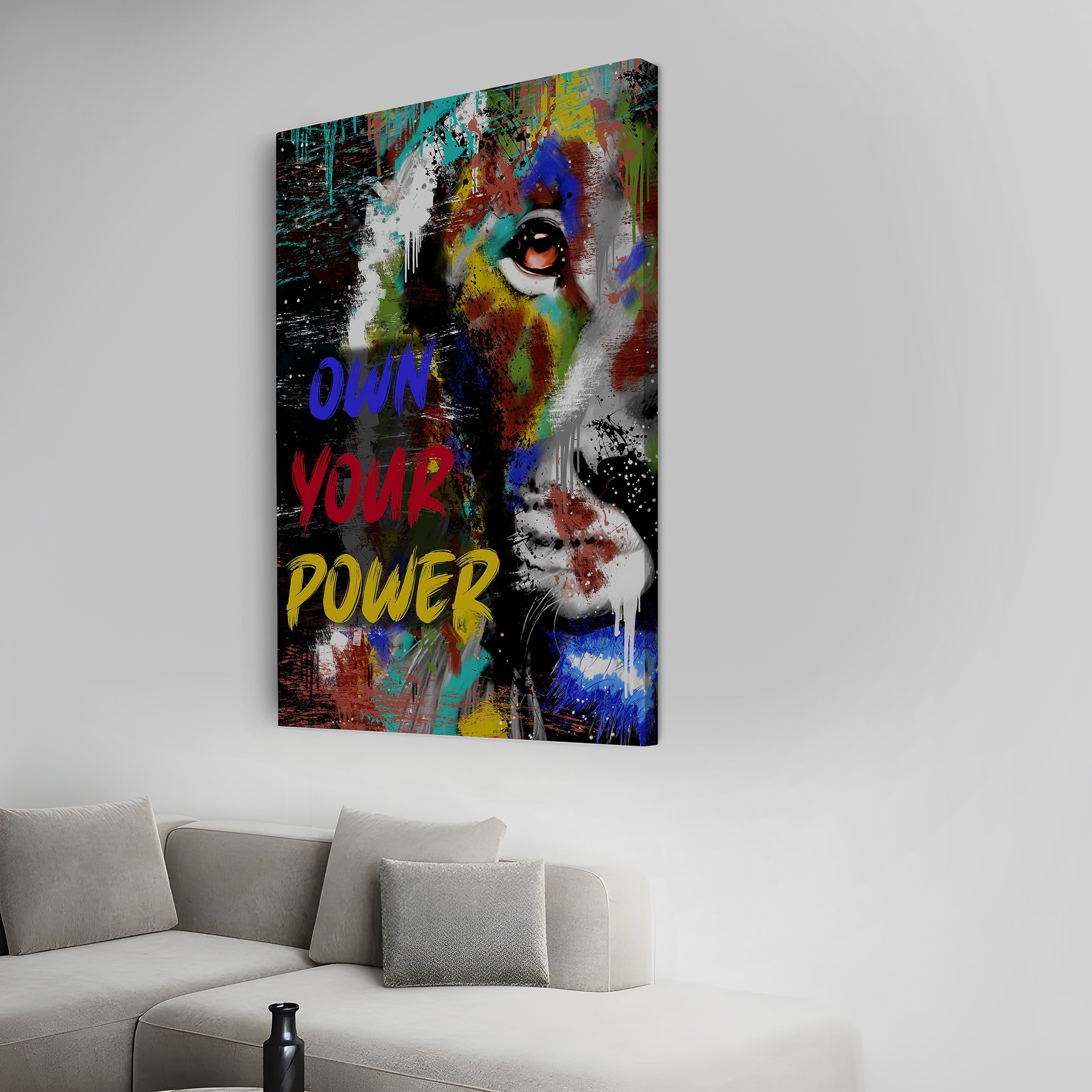 Graffiti Lion "Own your power"