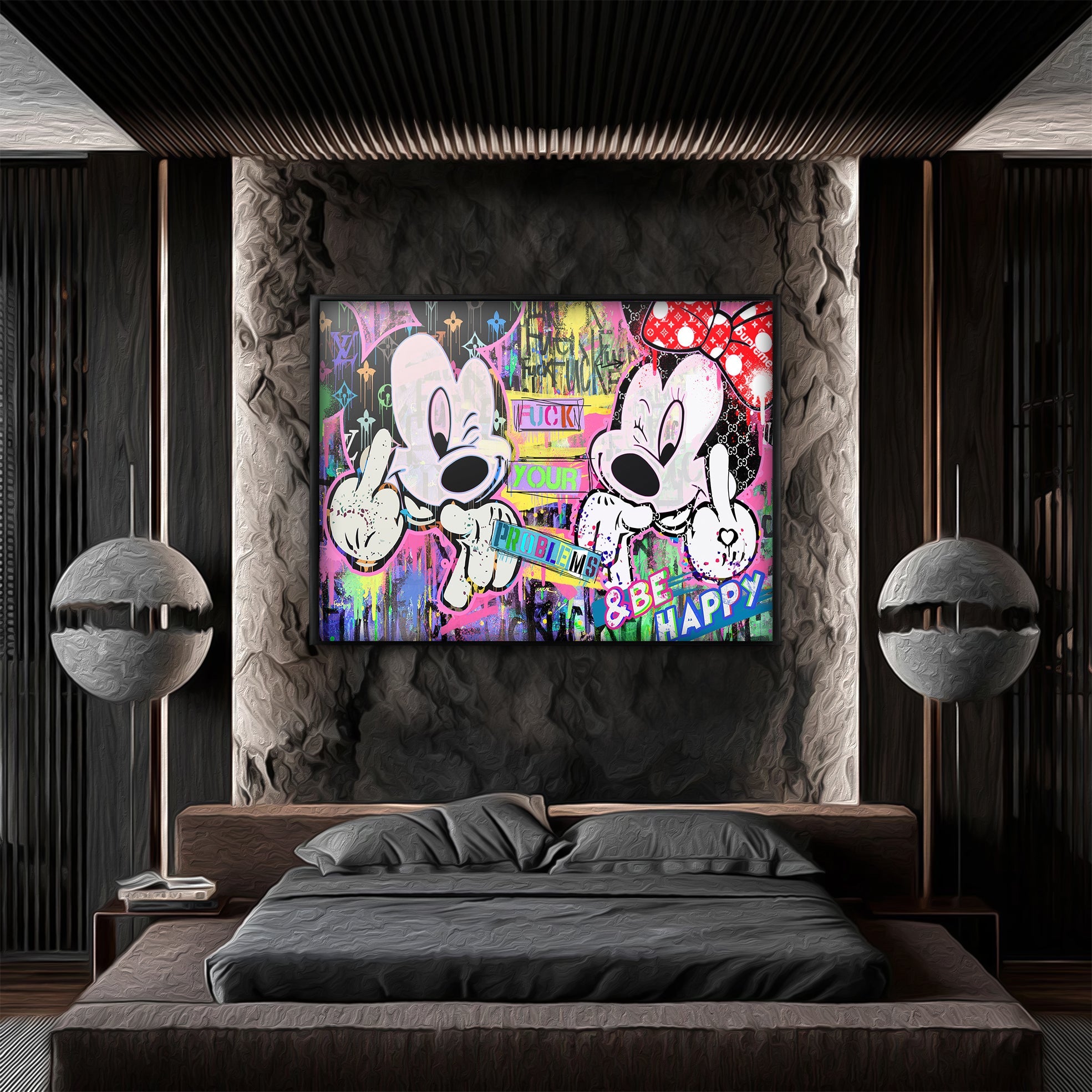 Mickey & Minnie "BE HAPPY"