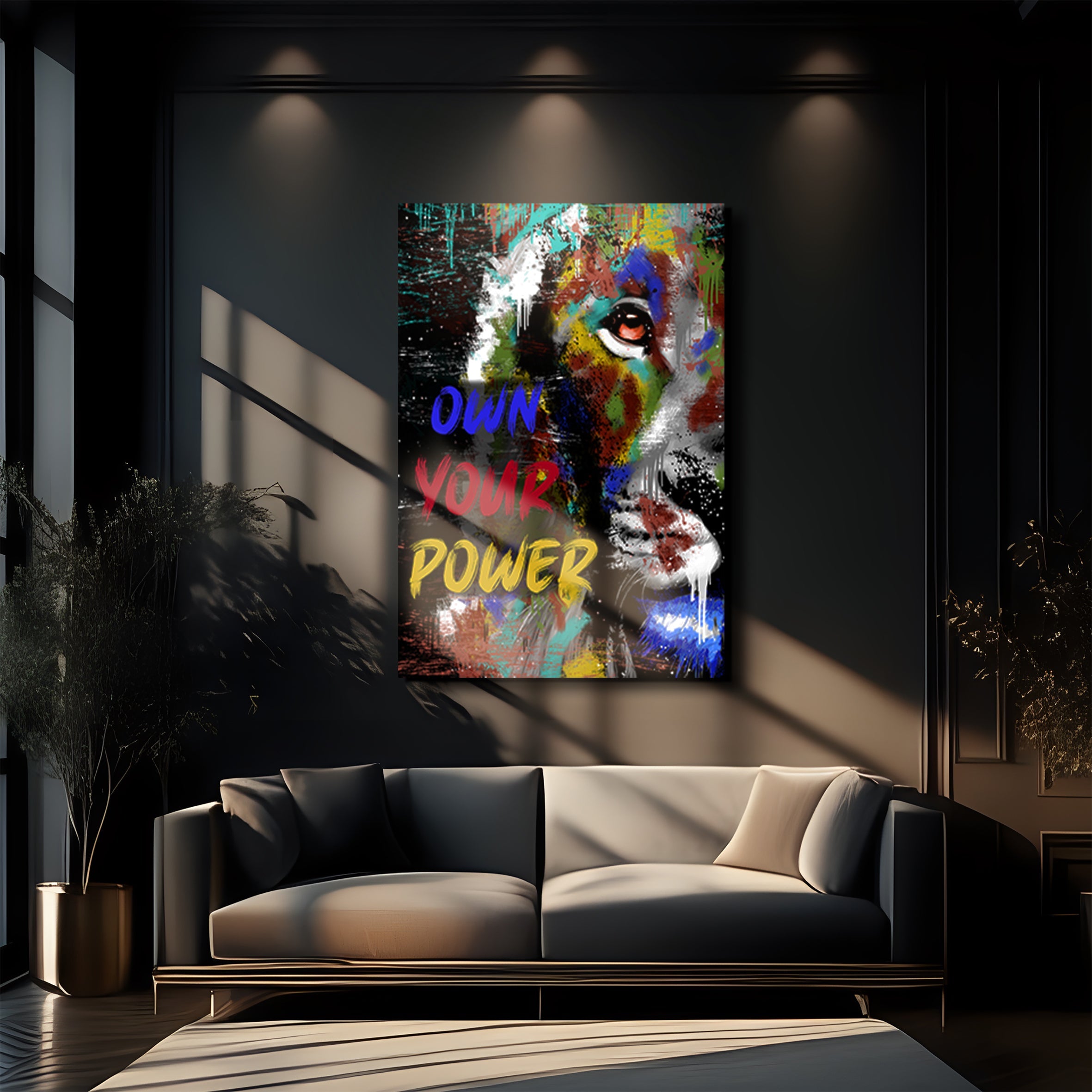 Graffiti Lion "Own your power"