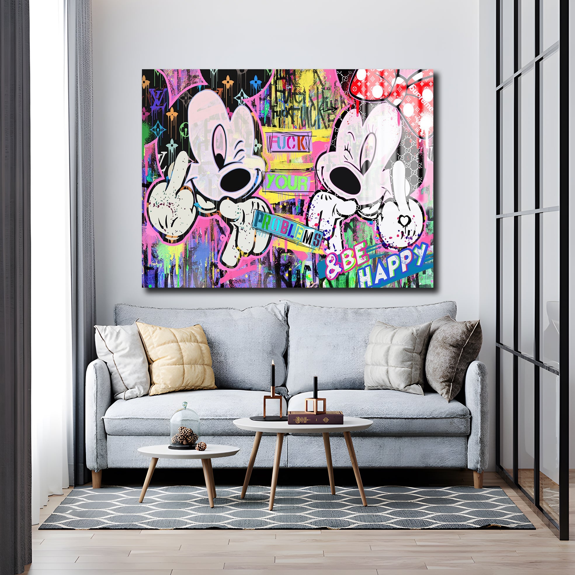 Mickey & Minnie "BE HAPPY"