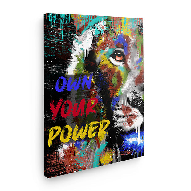 Graffiti Lion "Own your power"